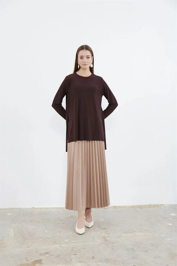 Joyce Basic Tunik ACI KAHVE