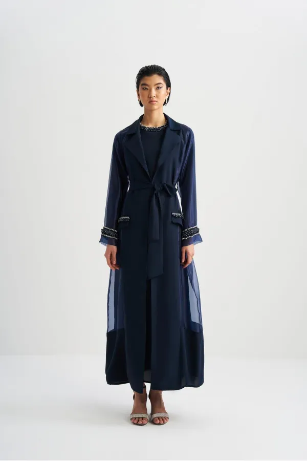 Edna Organze Abaya LACİVERT