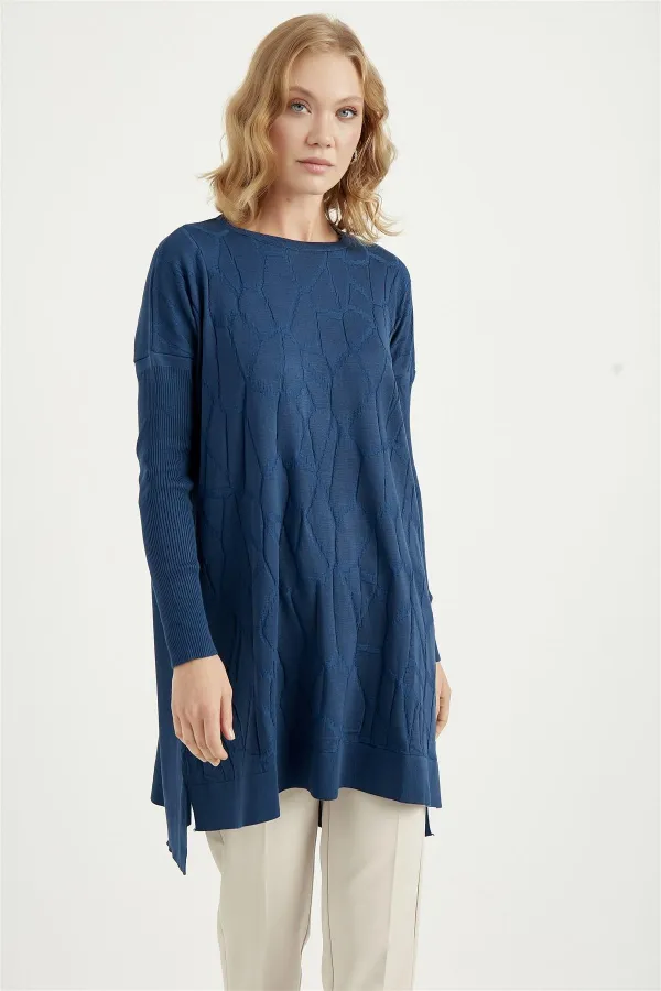 nora merserize tunik LACİVERT